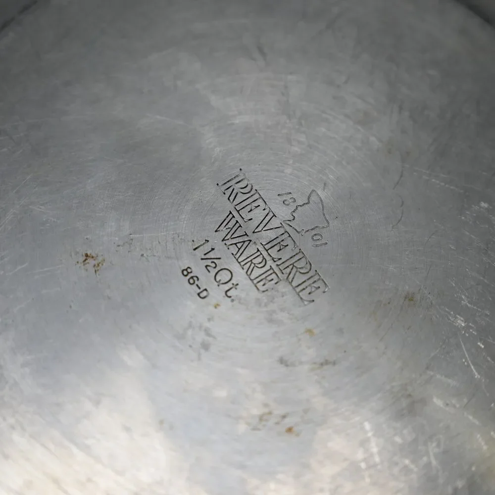 Vintage Revere Ware 1.5 Qt Saucepan Pot With Lid 86-D Used